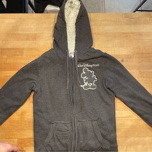 Walt Disney World Disney Parks Authentic Hoodie Soft Fleece Sherpa Lining Mickey
